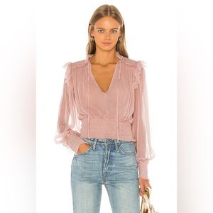 Free People Twyla Top in Dusty Mauve, Size XS